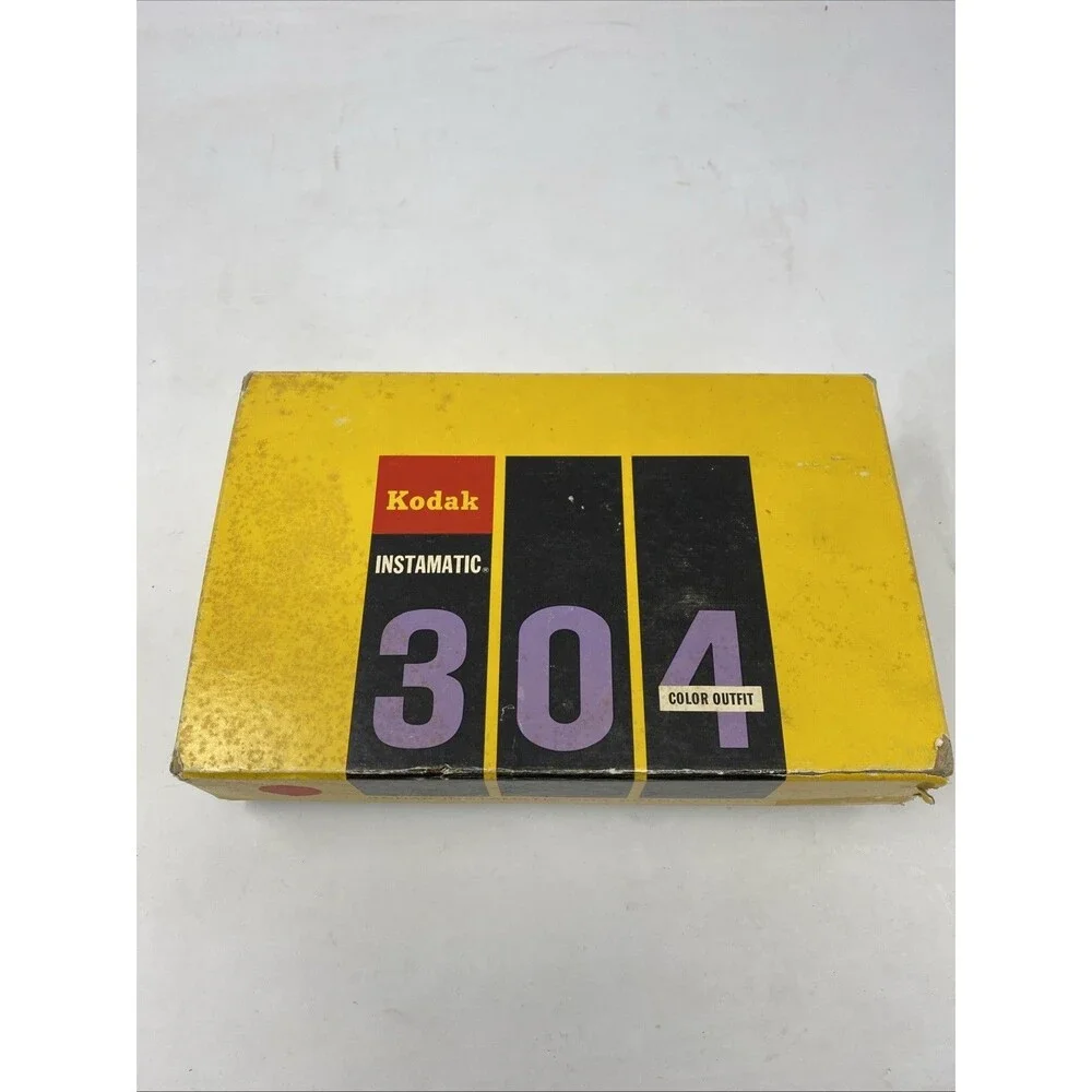 Vintage Kodak Instamatic 304 Outfit With Camera,Box, Original